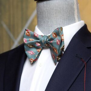 New Men's Self-tied Bow‎ Tie 100%Silk Big Butterfly Gift Box Nautica Motive S658
